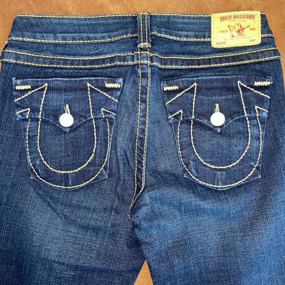 True Religion MADE IN USA Becky Big‎ T Dark Wash Blue Jeans Excellent Size: 29